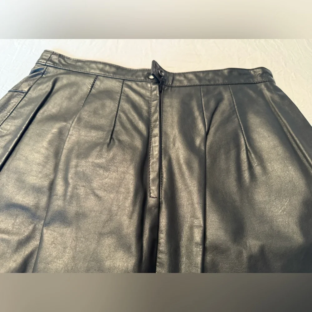 Vintage ELEGANCE‎ COUTURE Full Leather Midi